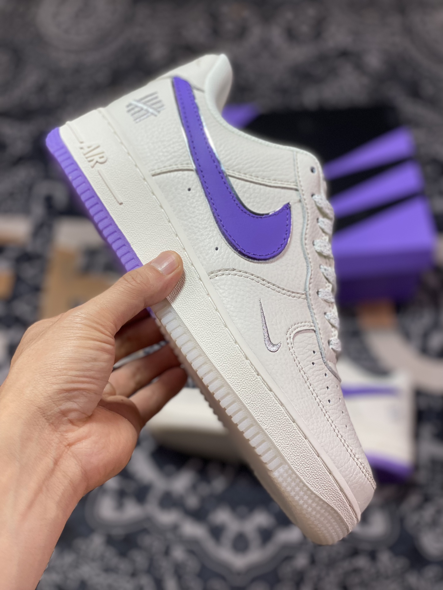 Nike Air Force 1′07 Low ”Beige/Purple/Sliver 3M” Air Force One sneakers BS9055-733