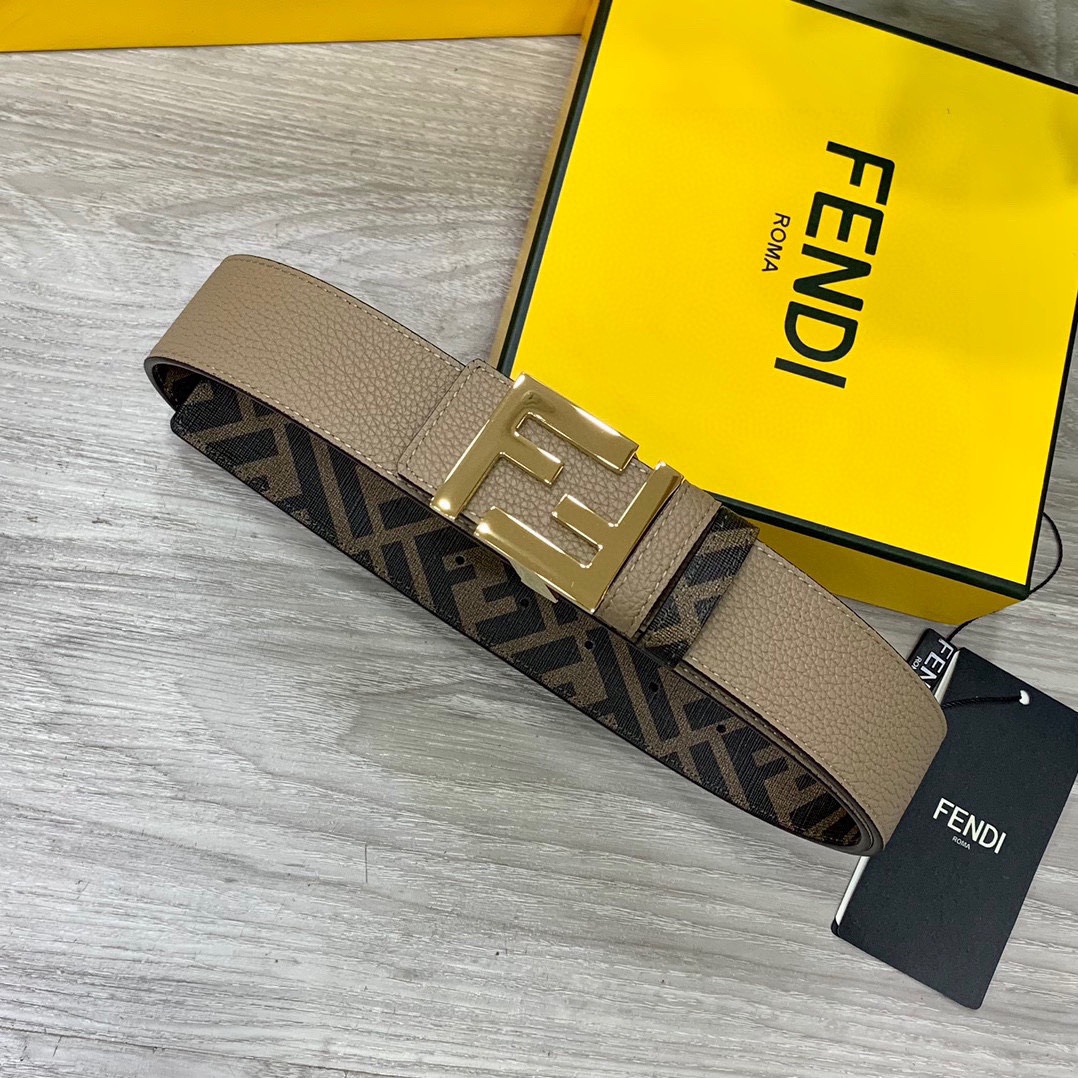 FENDI芬迪专柜同款双环正反用腰带
