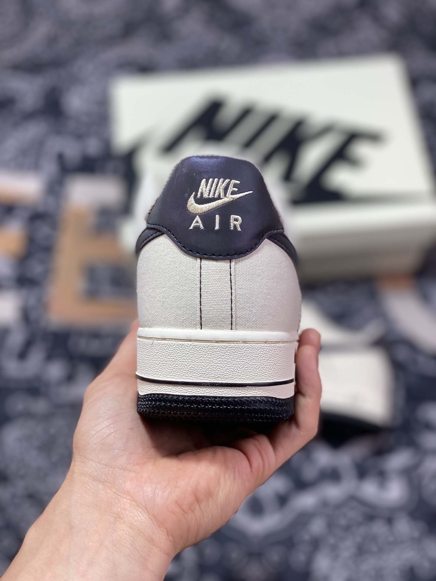 Nike Air Force 1'07 Low QS ”Sail/Laser Reflection 3M” Air Force One sneakers ”Canvas off-white black laser reflective” TQ1456-288