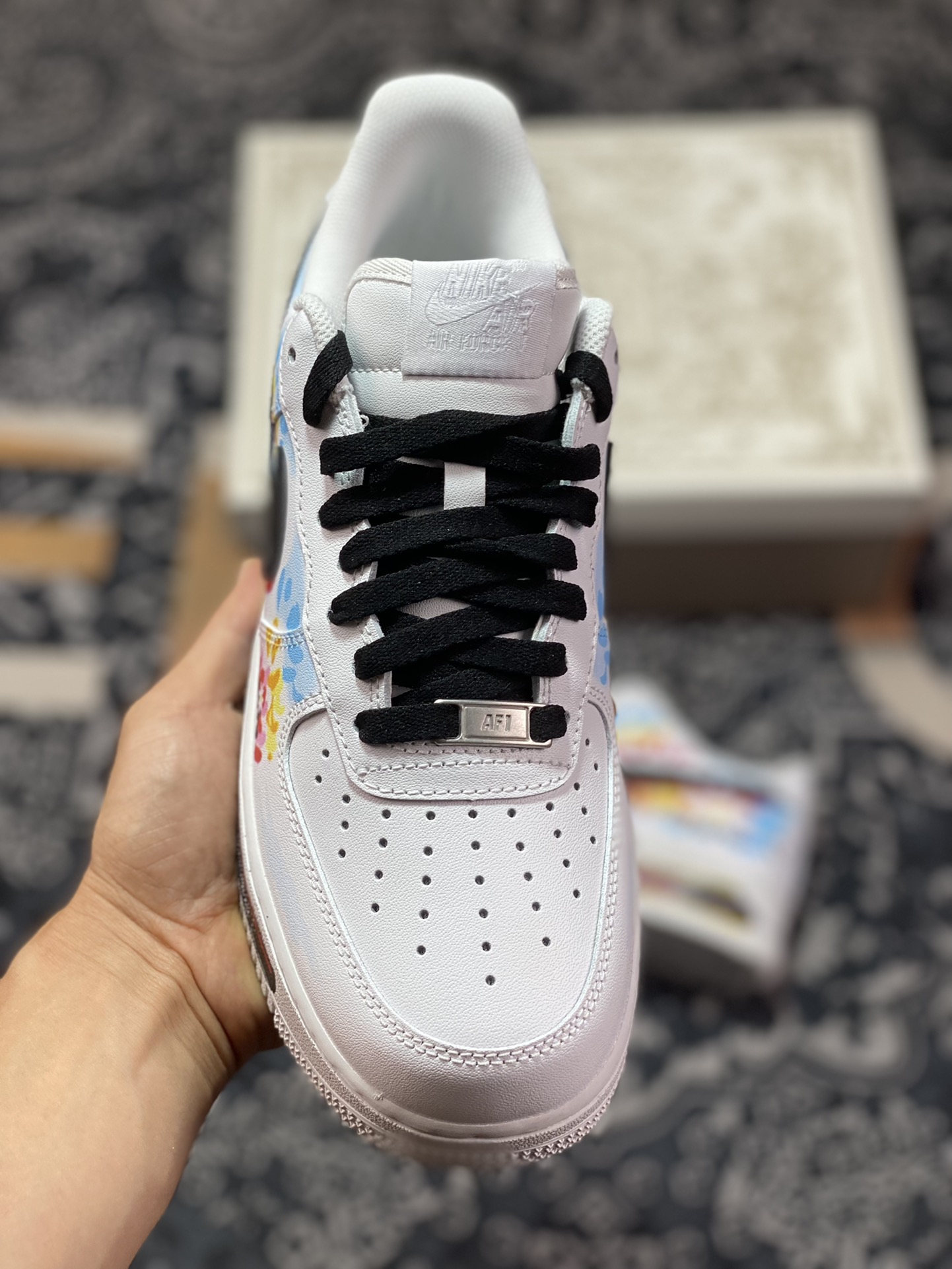260 Nike Air Force 1 '07 Low”White/Black”空军一号板鞋“白黑彩色小花涂鸦小权志龙”315122-111