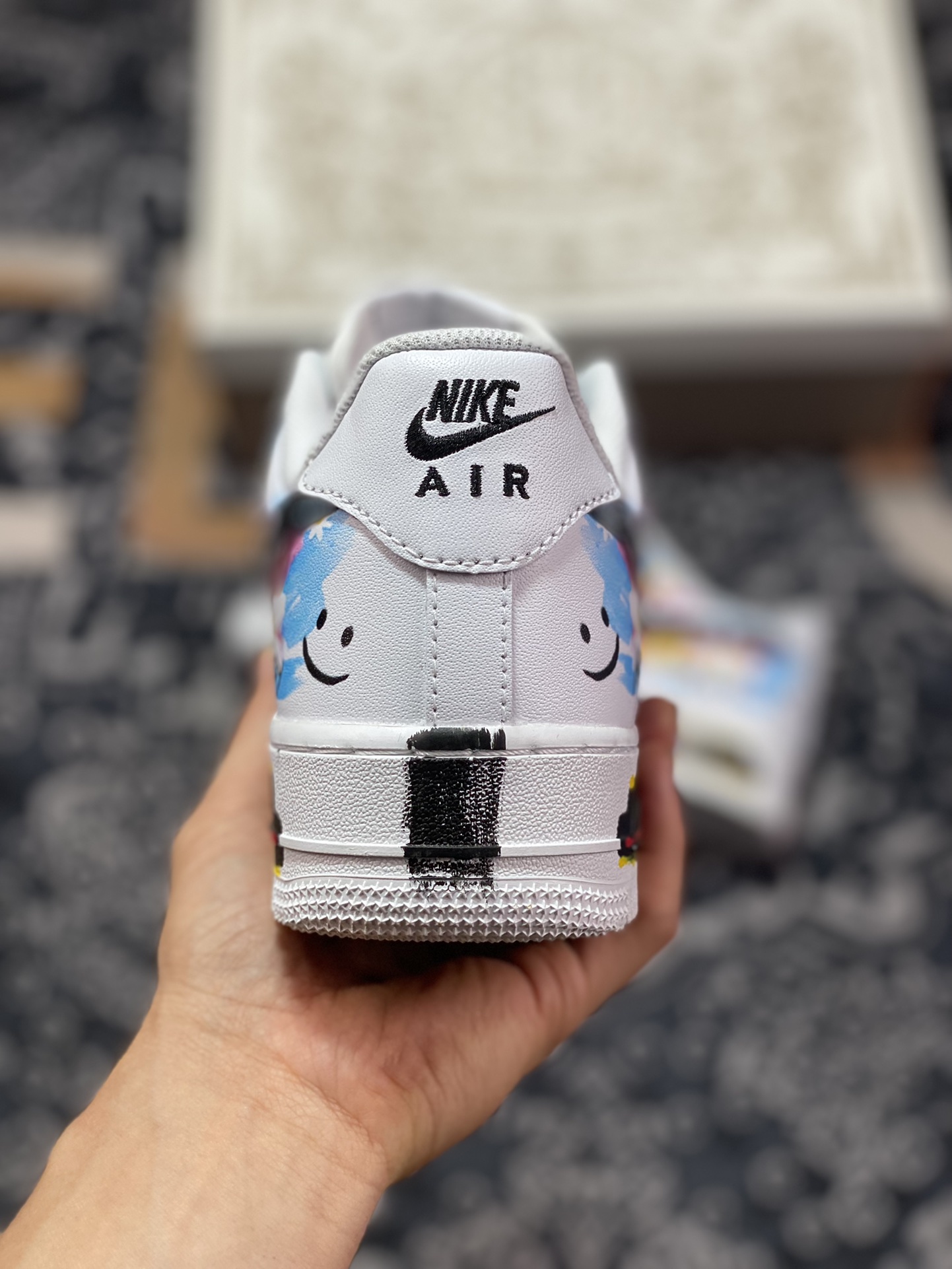 260 Nike Air Force 1 '07 Low”White/Black”空军一号板鞋“白黑彩色小花涂鸦小权志龙”315122-111