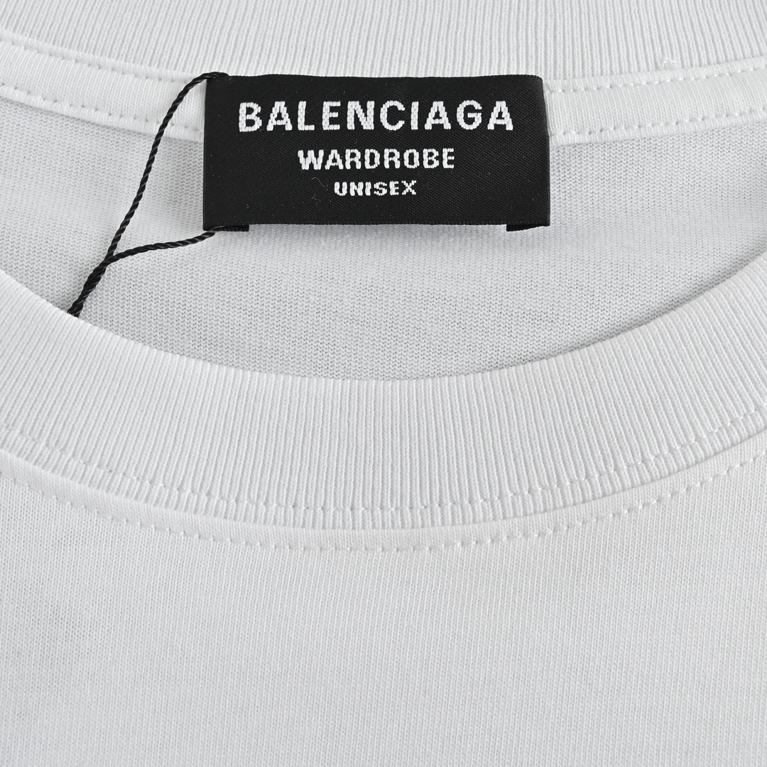 Balenciaga/巴黎世家 经典锁扣印花短袖