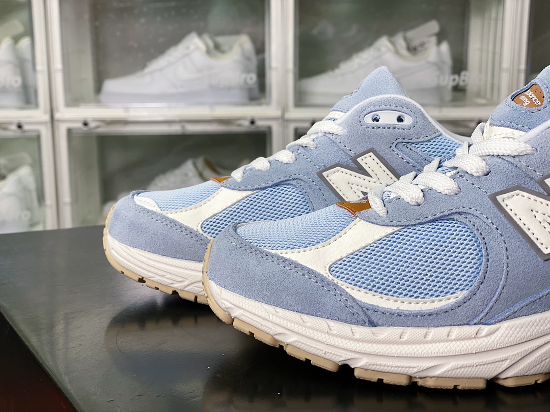 New Balance 2002R Series Retro Dad Style Casual Sports Jogging Shoes ”Light Wet Blue White Brown” M2002RSD