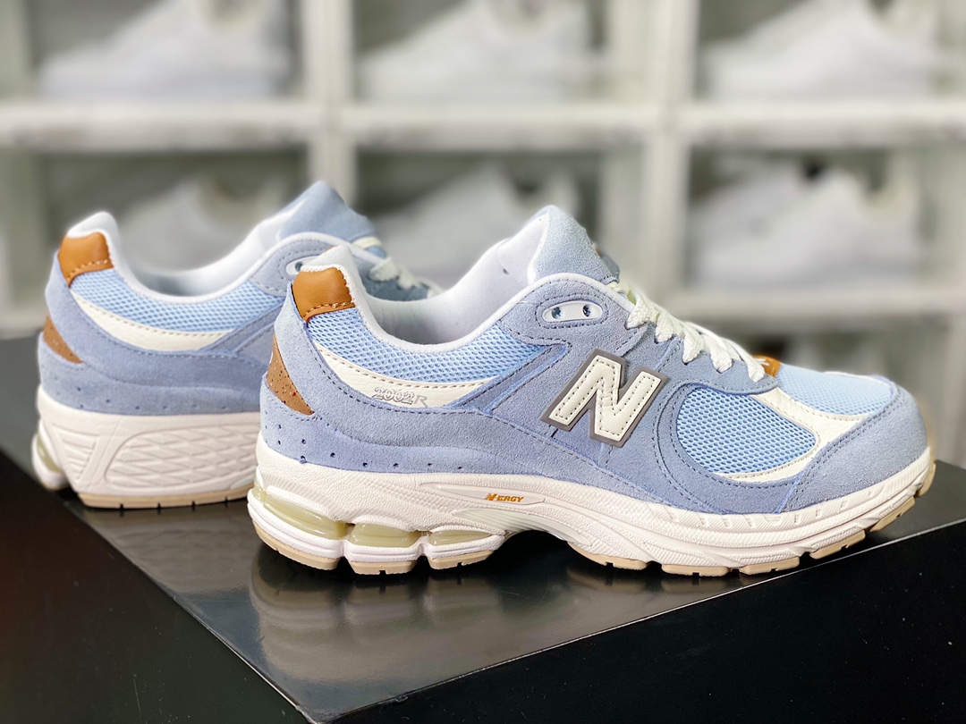 New Balance 2002R Series Retro Dad Style Casual Sports Jogging Shoes ”Light Wet Blue White Brown” M2002RSD