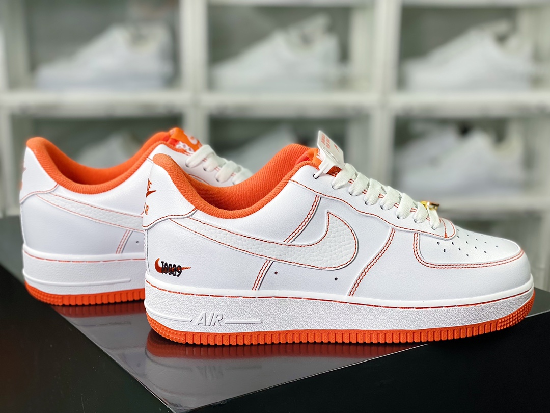 Air Force Low 1'07 ”Rucker Park” Air Force One classic low-top sneakers ”leather white and orange street ball” CT2585-100