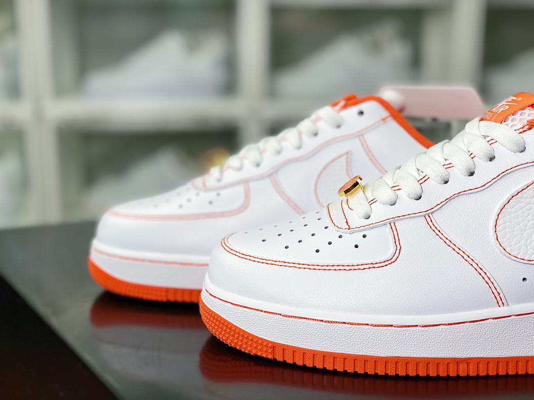 Air Force Low 1'07 ”Rucker Park” Air Force One classic low-top sneakers ”leather white and orange street ball” CT2585-100