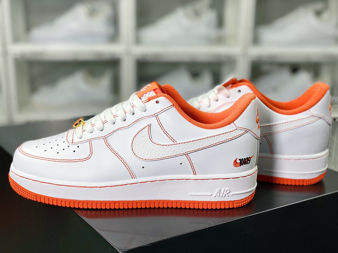 Air Force Low 1'07 ”Rucker Park” Air Force One classic low-cut sneakers ”leather white and orange street ball” CT2585-100