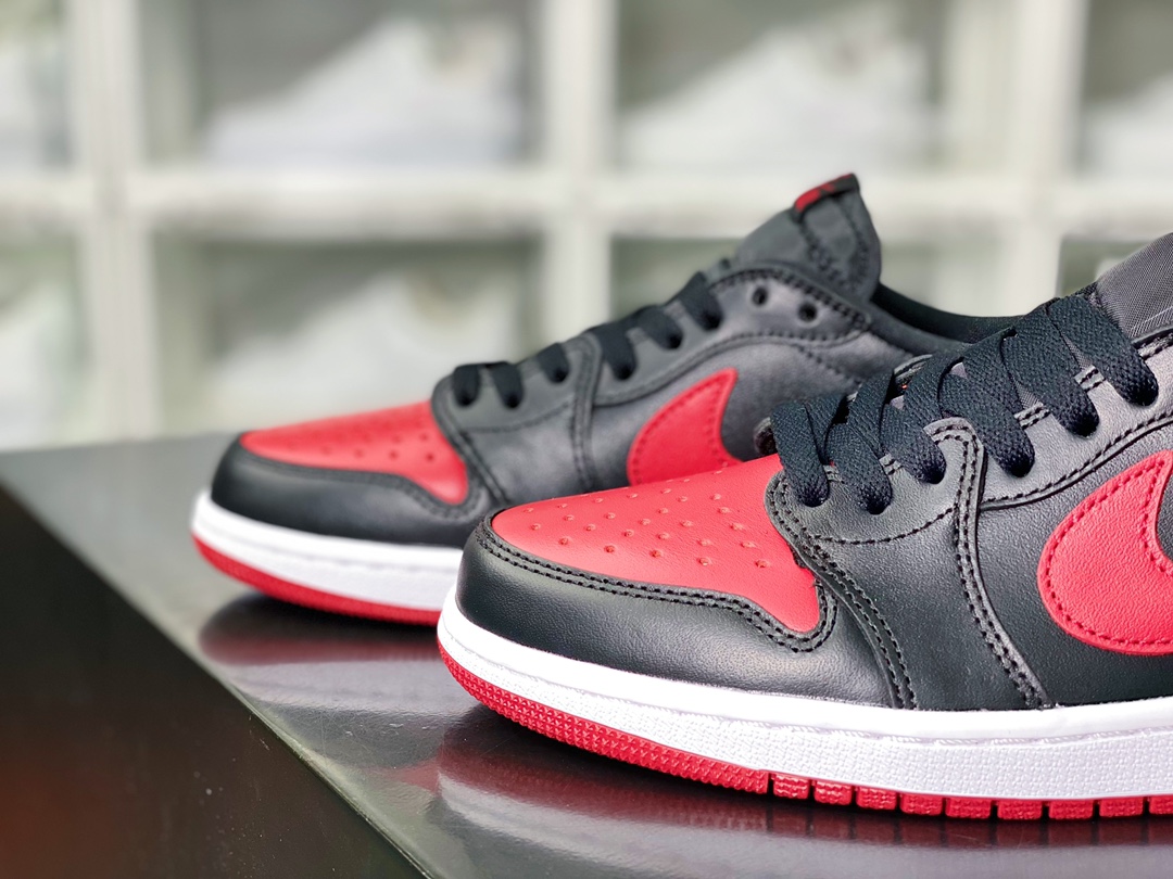 Air Jordan 1 Retro Low OG ”Bred” AJ1 Jordan generation low-top basketball shoes ”OG black and red forbidden to wear” 705329-001