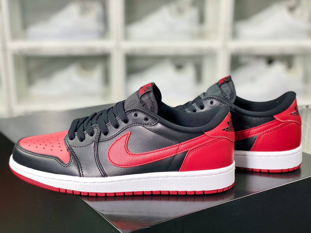 Air Jordan 1 Retro Low OG ”Bred” AJ1 Jordan generation low-top basketball shoes ”OG black and red forbidden to wear” 705329-001