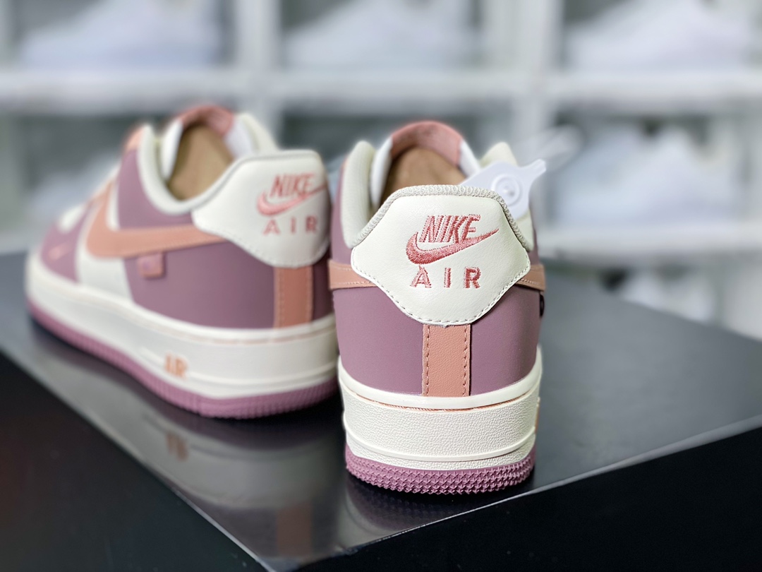 Air Force 1 '07 Low QS ”Purple/Sail White/Brown Swoosh” Air Force 1 suede sneakers ”leather dirty purple beige white brown small hook” DB3301-155