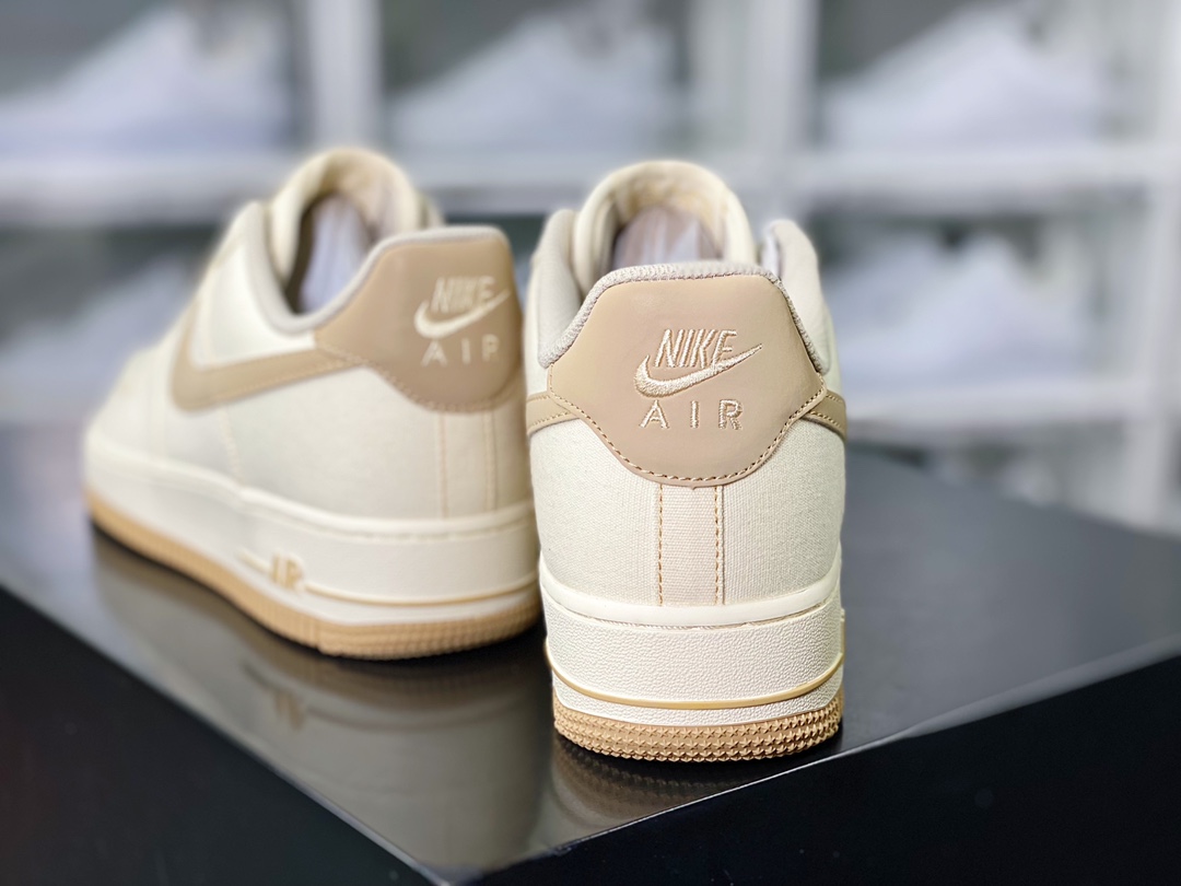 Air Force 1'07 Low QS ”Sail/Brown/Reflection 3M” Air Force One sneakers ”Canvas beige white brown reflective stars” TQ1456-211