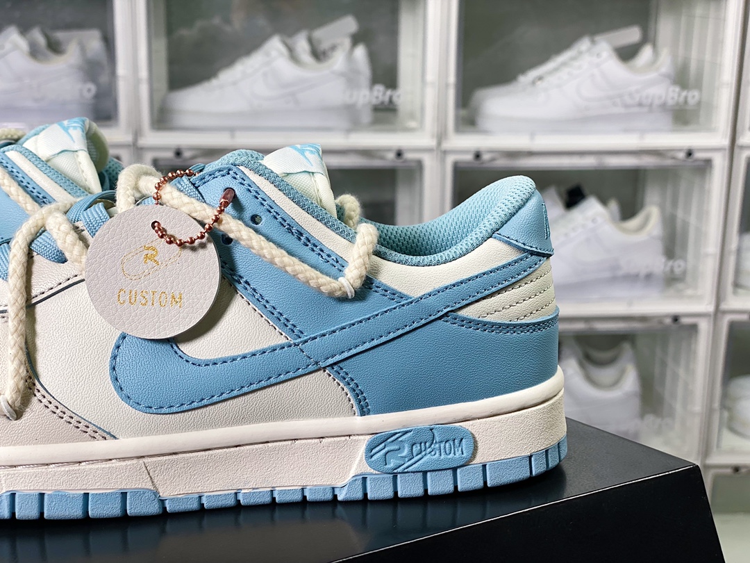 SB Dunk LowMilk White/Blue” dunk series low-cut sneakers ”stitched milk white calcium blue rope” DD1503-123