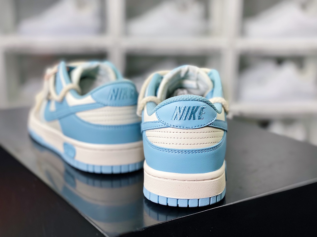 SB Dunk LowMilk White/Blue” dunk series low-cut sneakers ”stitched milk white calcium blue rope” DD1503-123