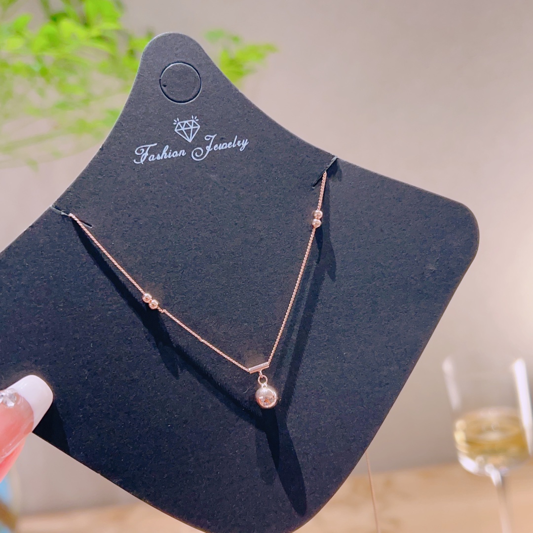 ガーリー低アレルギー銀ネックレスシルバー 父の日