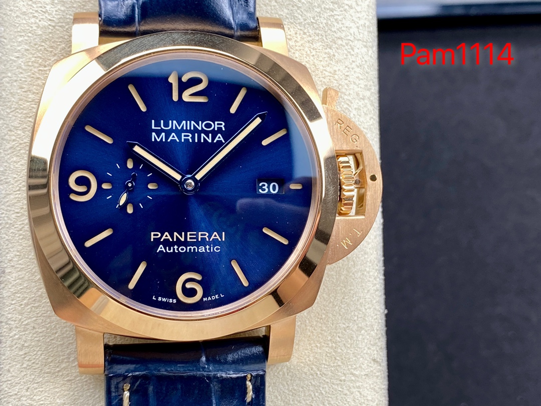 파네라이 PAM1114 44mm 로즈골드 한정판 TTF 공장 레플리카 43800