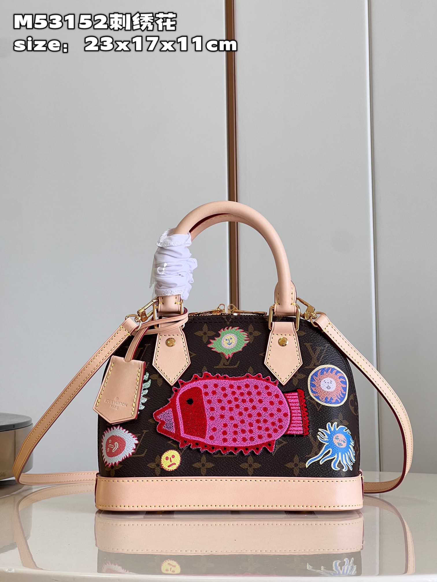 Louis Vuitton LV Alma BB Bags Handbags Embroidery M53152