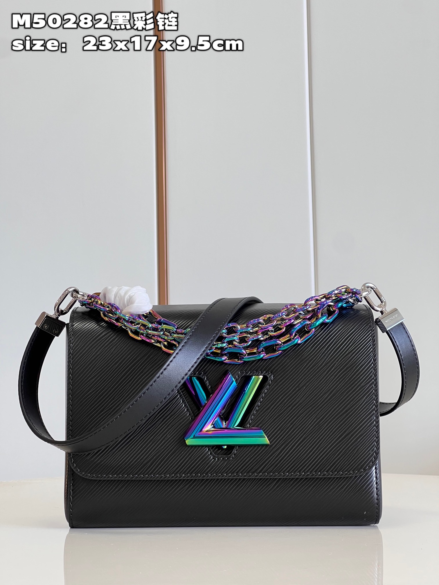 Only sell high-quality
 Louis Vuitton Replicas
 Bags Handbags Black Epi LV Twist Chains M50282