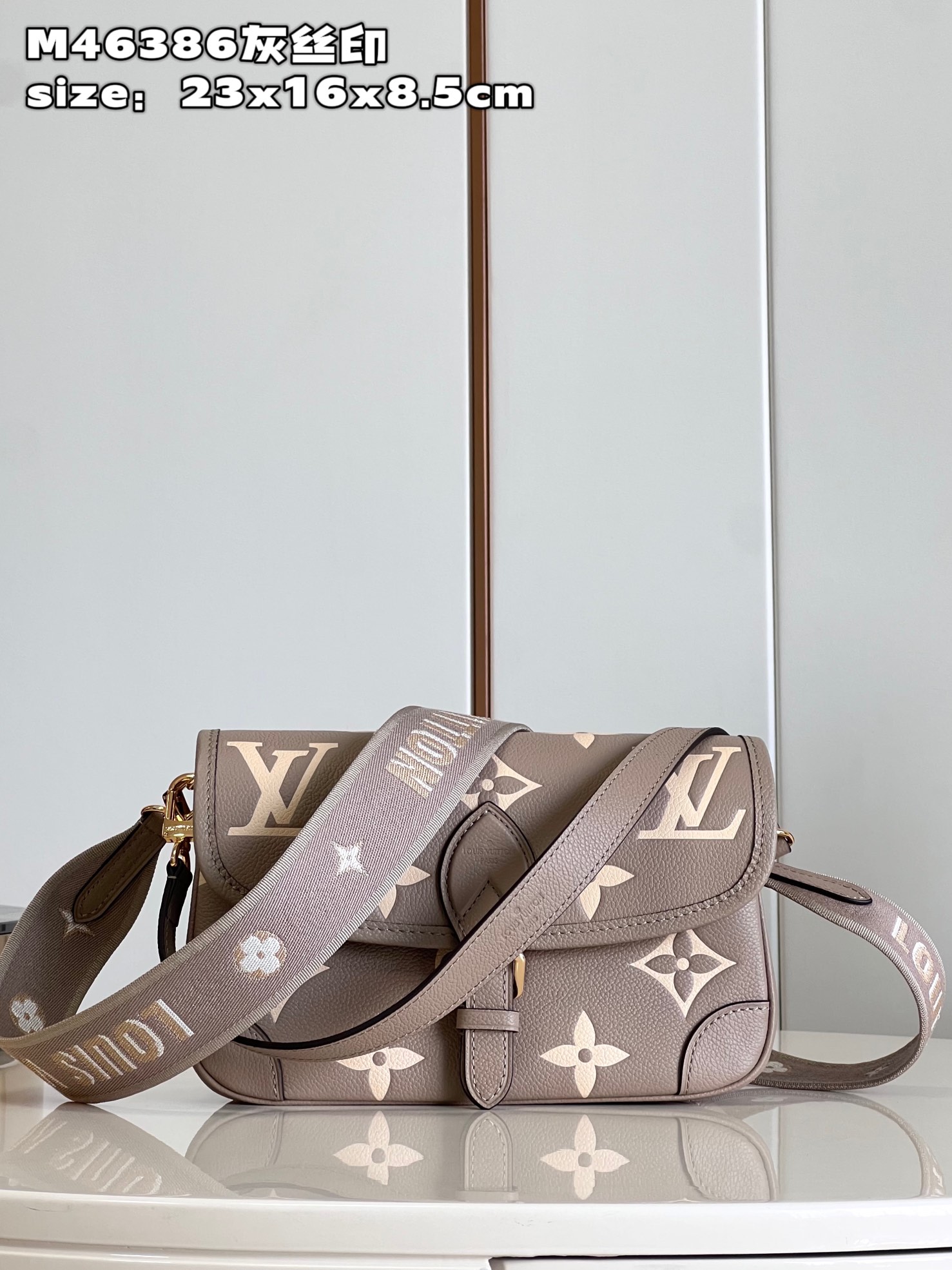 Louis Vuitton LV Diane Bags Handbags Grey Empreinte​ M46386