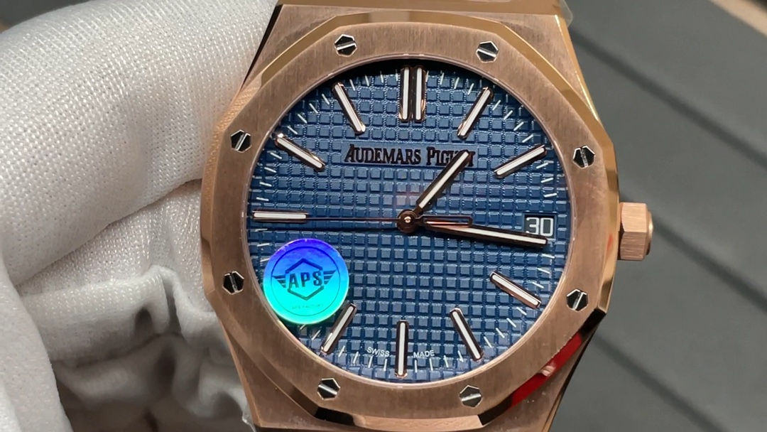 Audemars Piguet AP 爱彼15510 玫瑰金蓝面