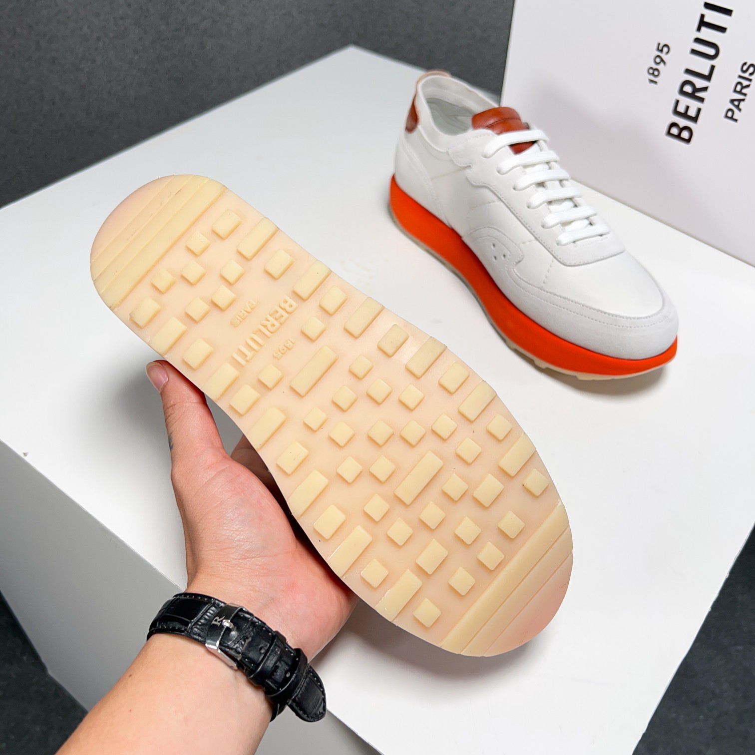 Berlut* Nuevos productos de primavera/verano de Bruti Deportivas ligeras Track de ante y nailon Prec