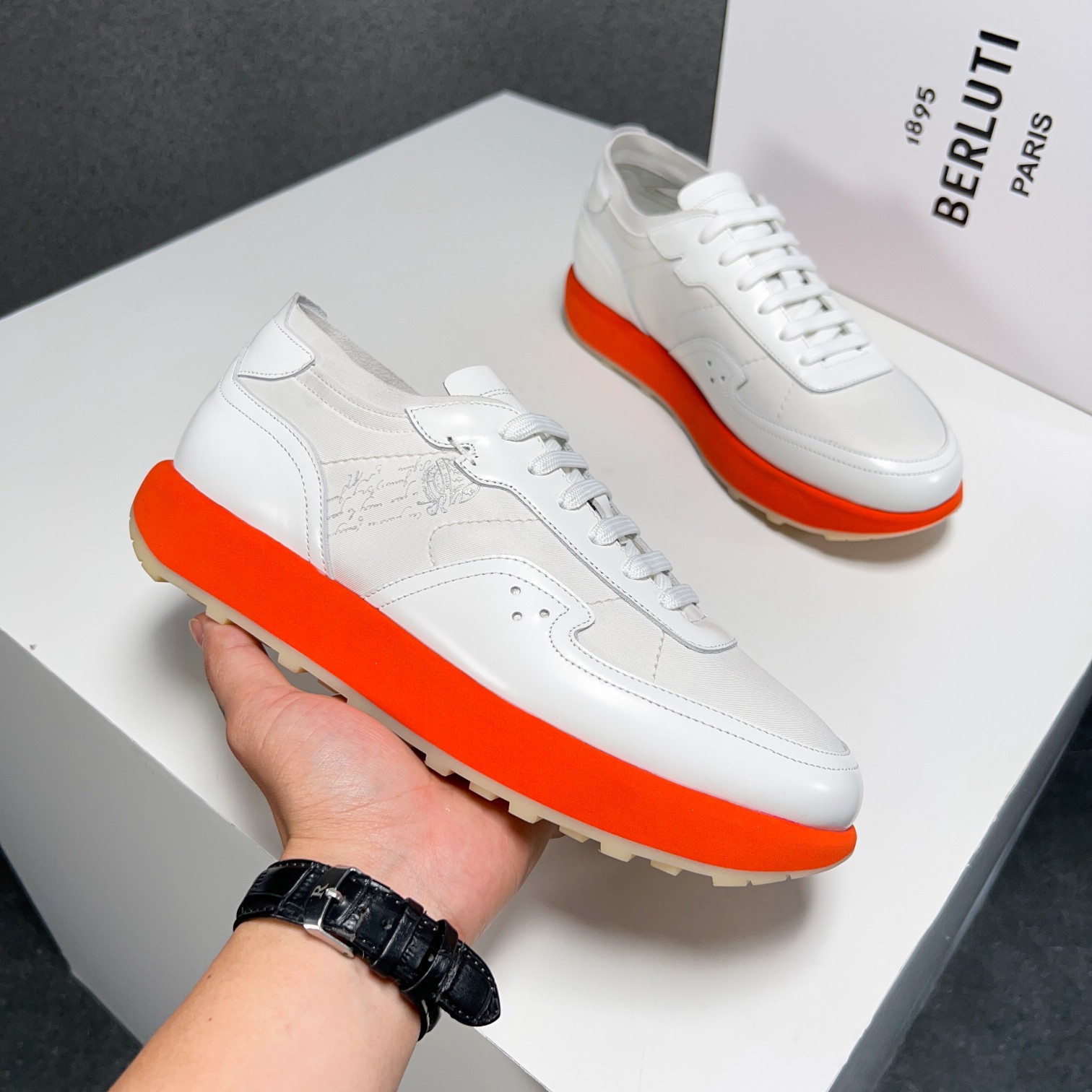 Berlut* Nuevos productos de primavera/verano de Bruti Deportivas ligeras Track de ante y nailon Prec
