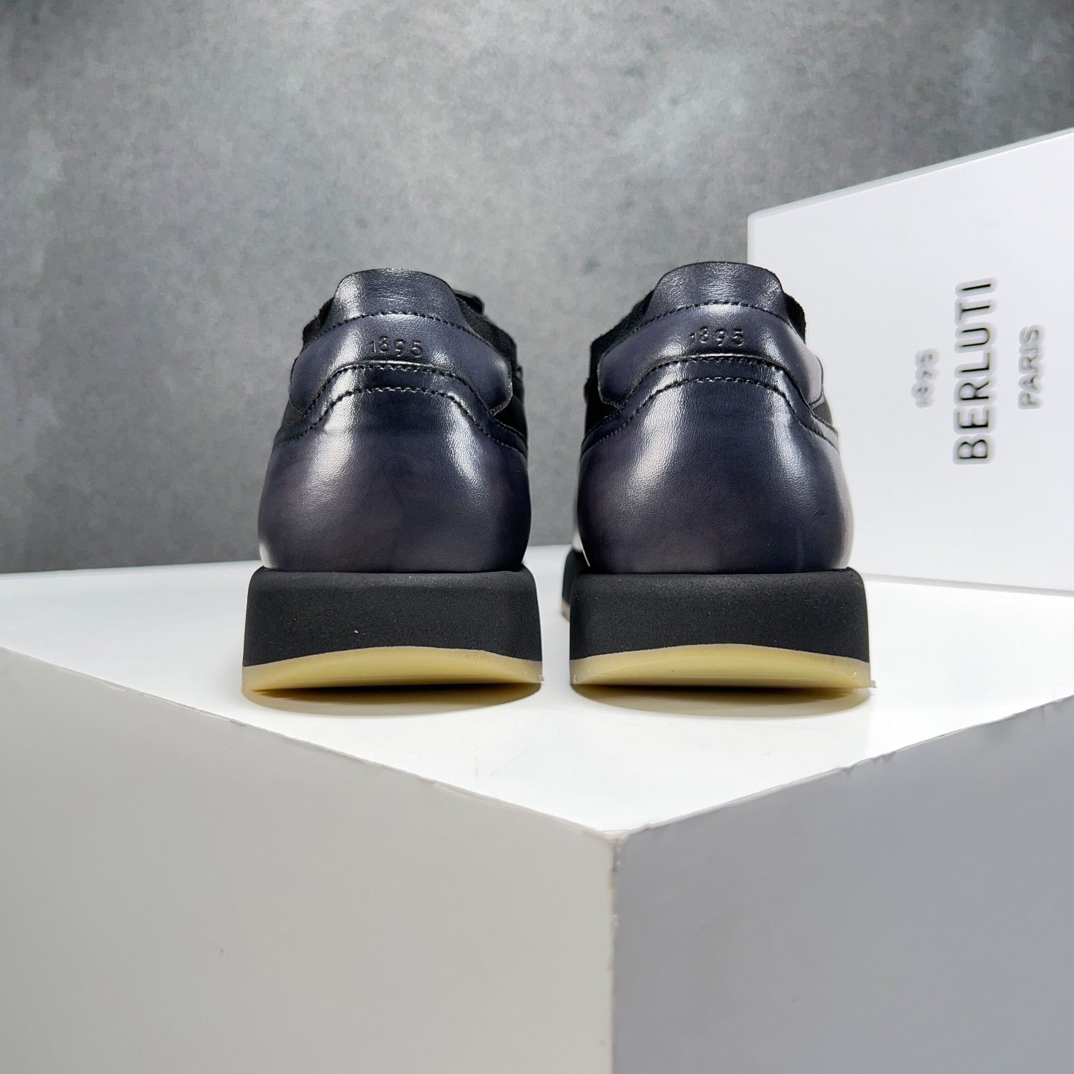 Berlut* Berluti primavera y verano nuevo ligero Track zapatillas de deporte de cuero y nylon precio 