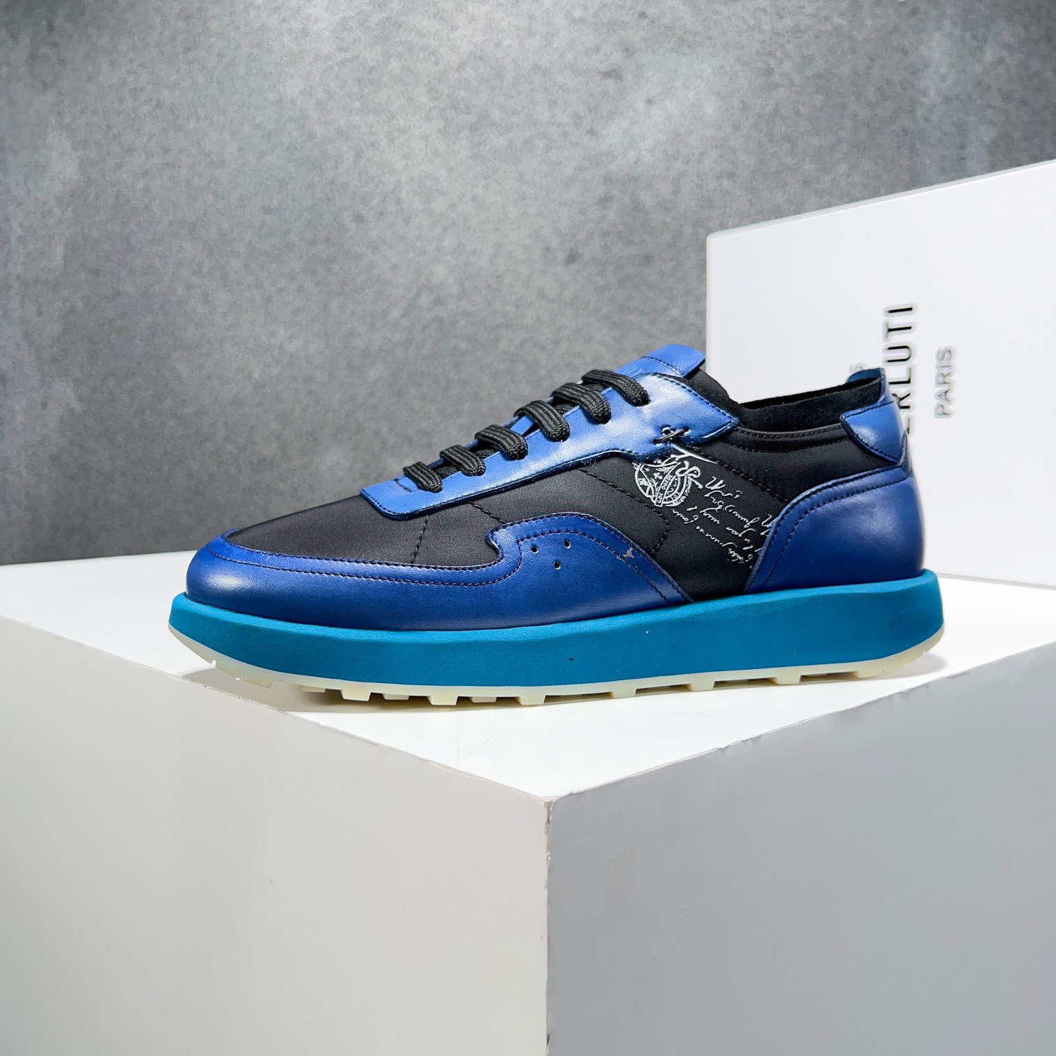 Berlut* Berluti primavera y verano nuevo ligero Track zapatillas de deporte de cuero y nylon precio 