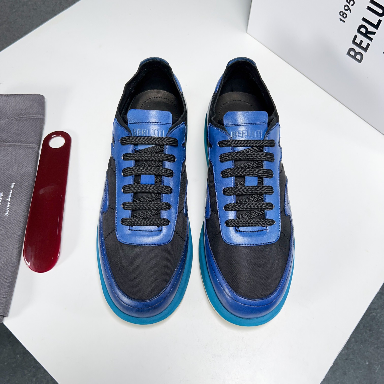 Berlut* Berluti primavera y verano nuevo ligero Track zapatillas de deporte de cuero y nylon precio 