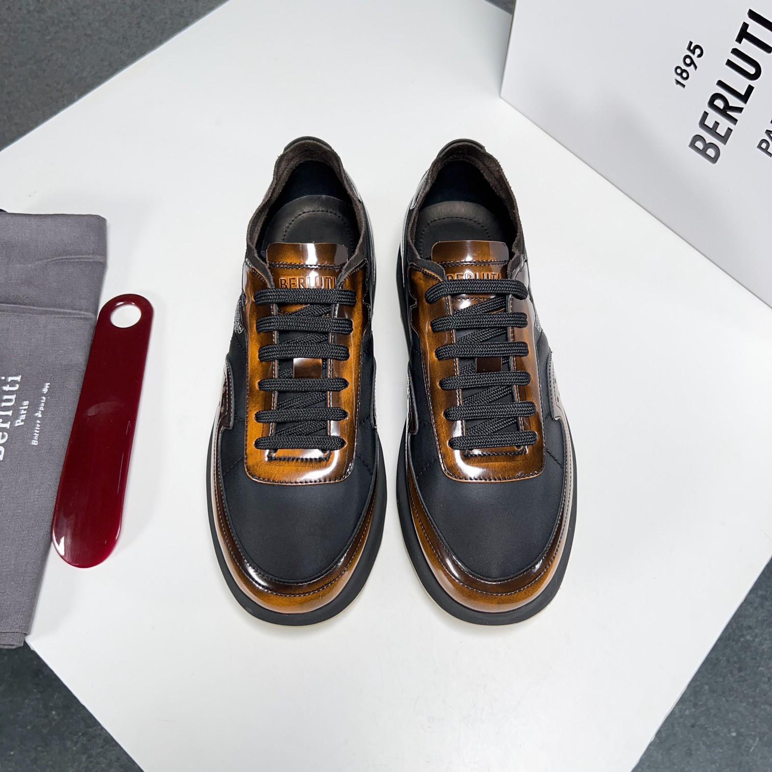 Berlut* Nuevos productos de primavera/verano de Bruti Deportivas ligeras Track de ante y nailon Prec