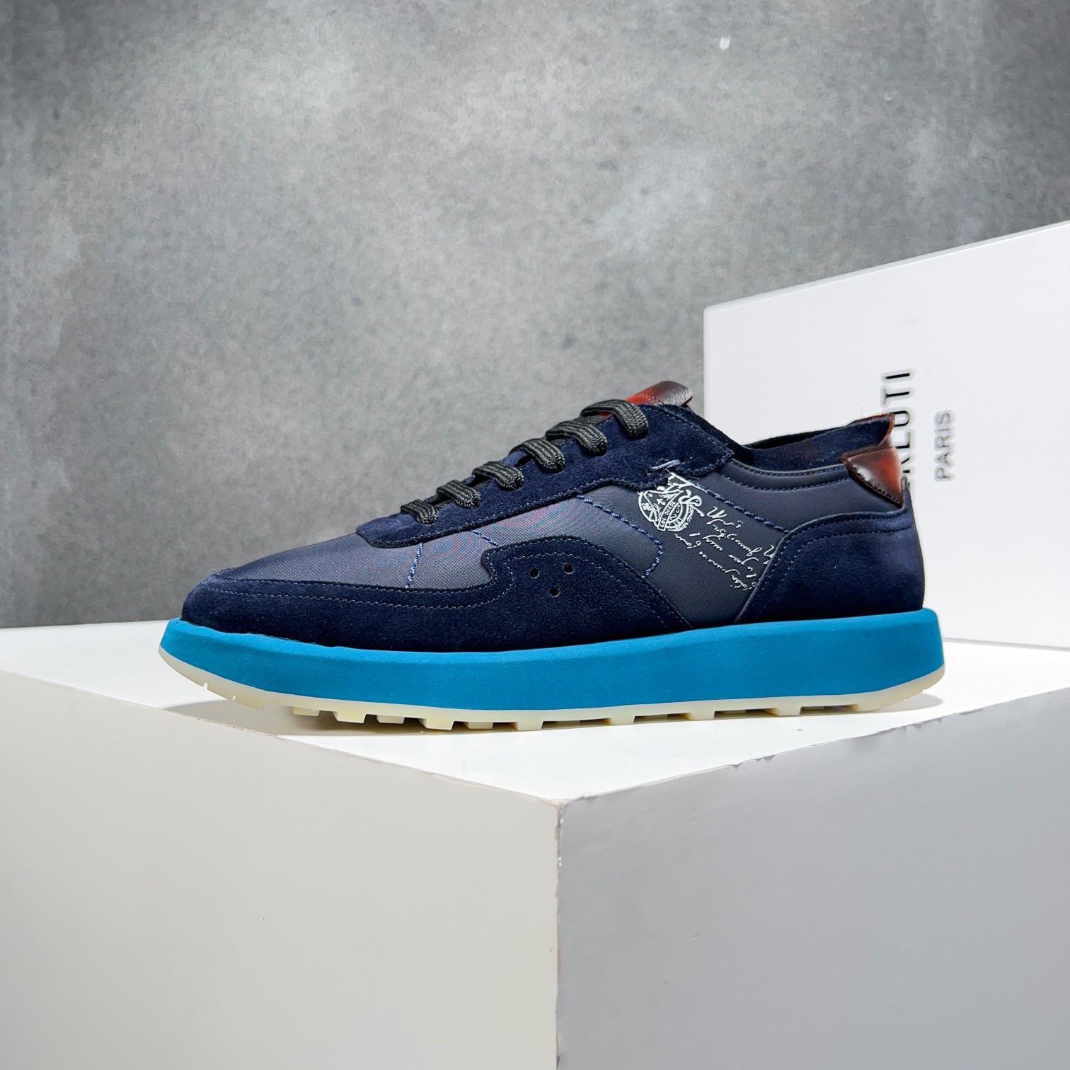 Berlut* Nuevos productos de primavera/verano de Bruti Deportivas ligeras Track de ante y nailon Prec