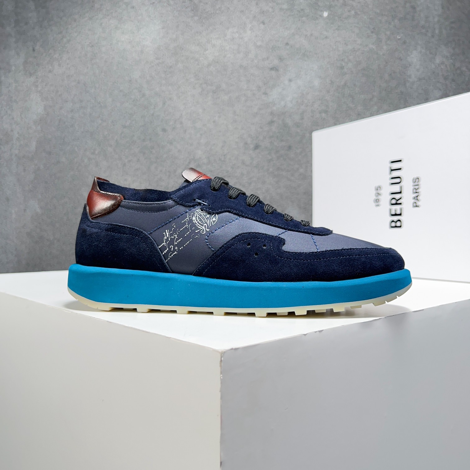 Berlut* Nuevos productos de primavera/verano de Bruti Deportivas ligeras Track de ante y nailon Prec