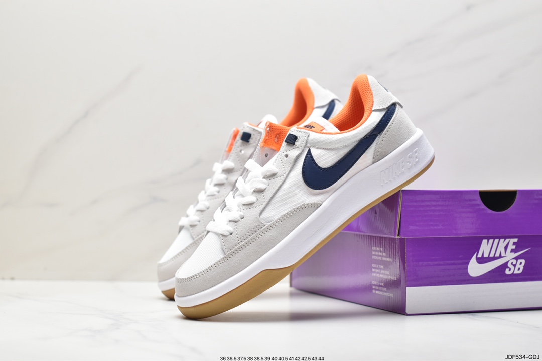 2021 trendy white and orange small air force low-top sports and leisure sneakers CJ0887-002