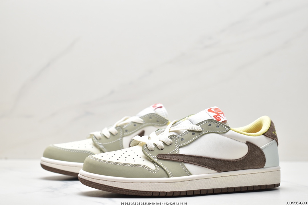 130  Travis Scott x Nike Air Jordan 1 Low OG SP”Black/Green Toe”AJ1乔丹一代篮球鞋 DM7866-603