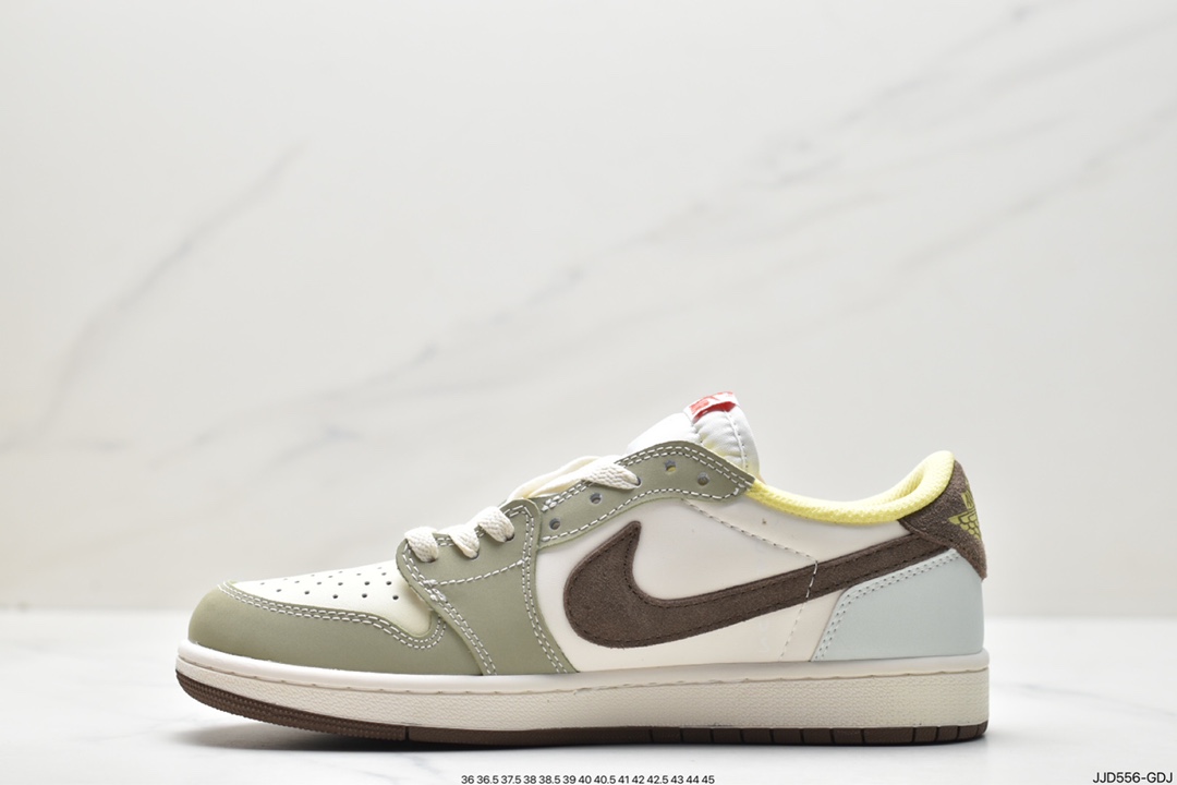 130  Travis Scott x Nike Air Jordan 1 Low OG SP”Black/Green Toe”AJ1乔丹一代篮球鞋 DM7866-603