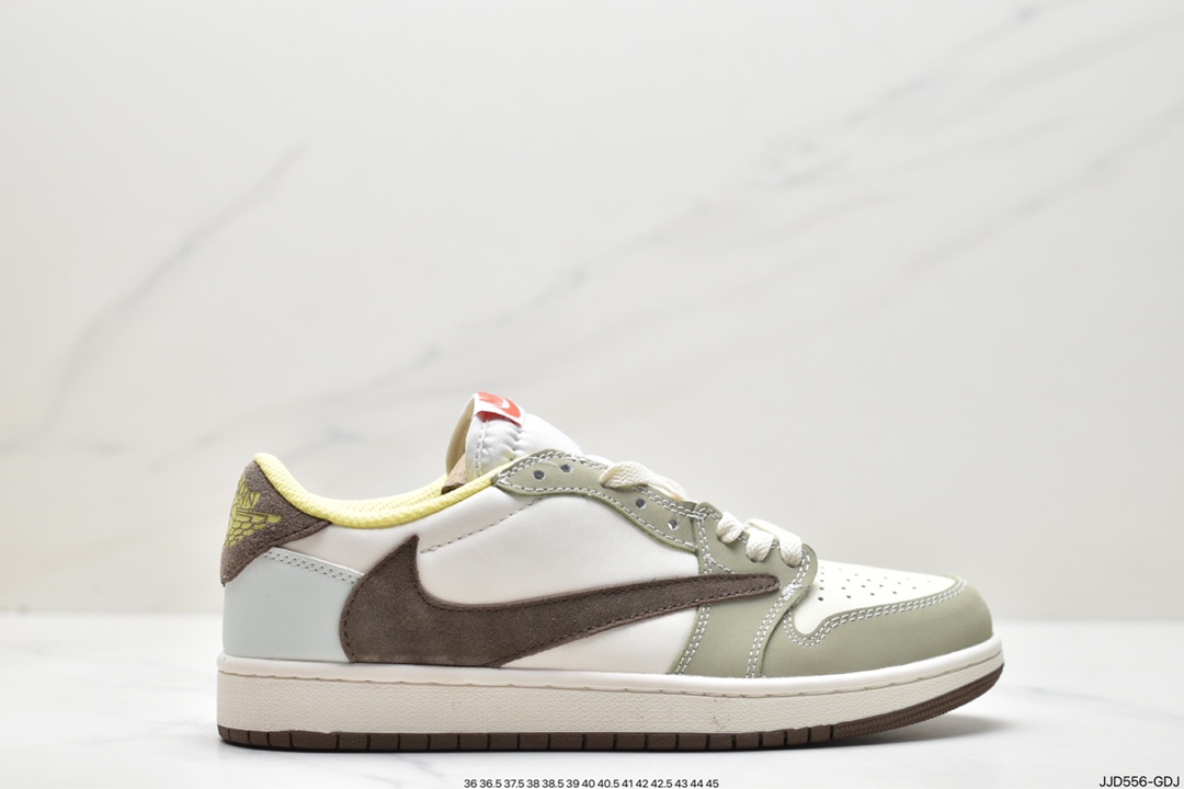 130  Travis Scott x Nike Air Jordan 1 Low OG SP”Black/Green Toe”AJ1乔丹一代篮球鞋 DM7866-603