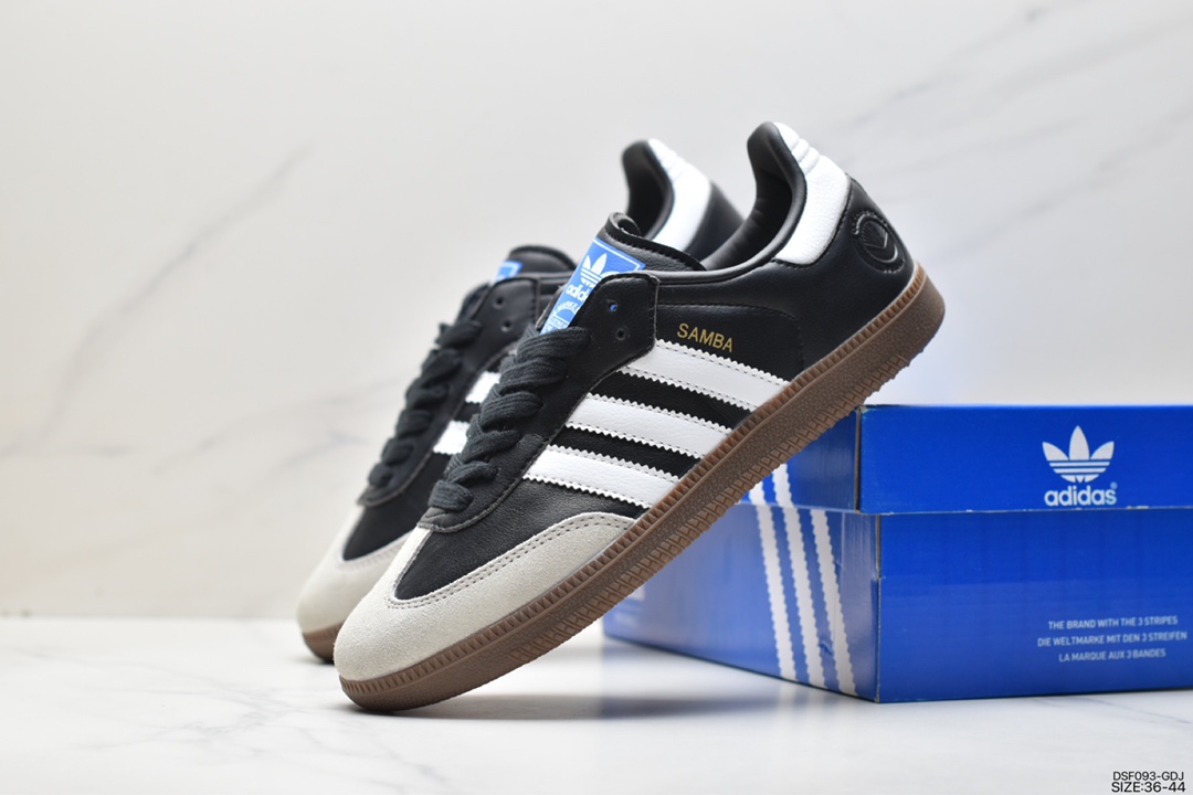 Adidas Originals Samba Vegan OG Samba dance series gentleman's moral training football style versatile low-top sneakers FX5398