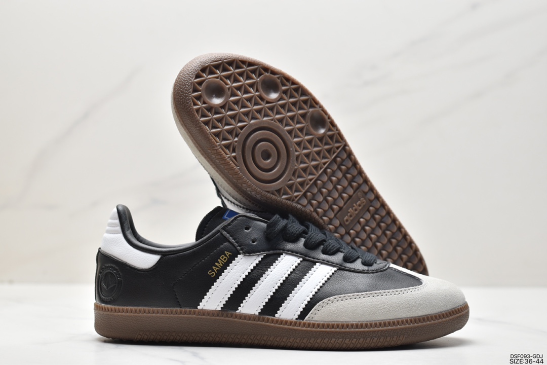 Adidas Originals Samba Vegan OG Samba dance series gentleman's moral training football style versatile low-top sneakers FX5398