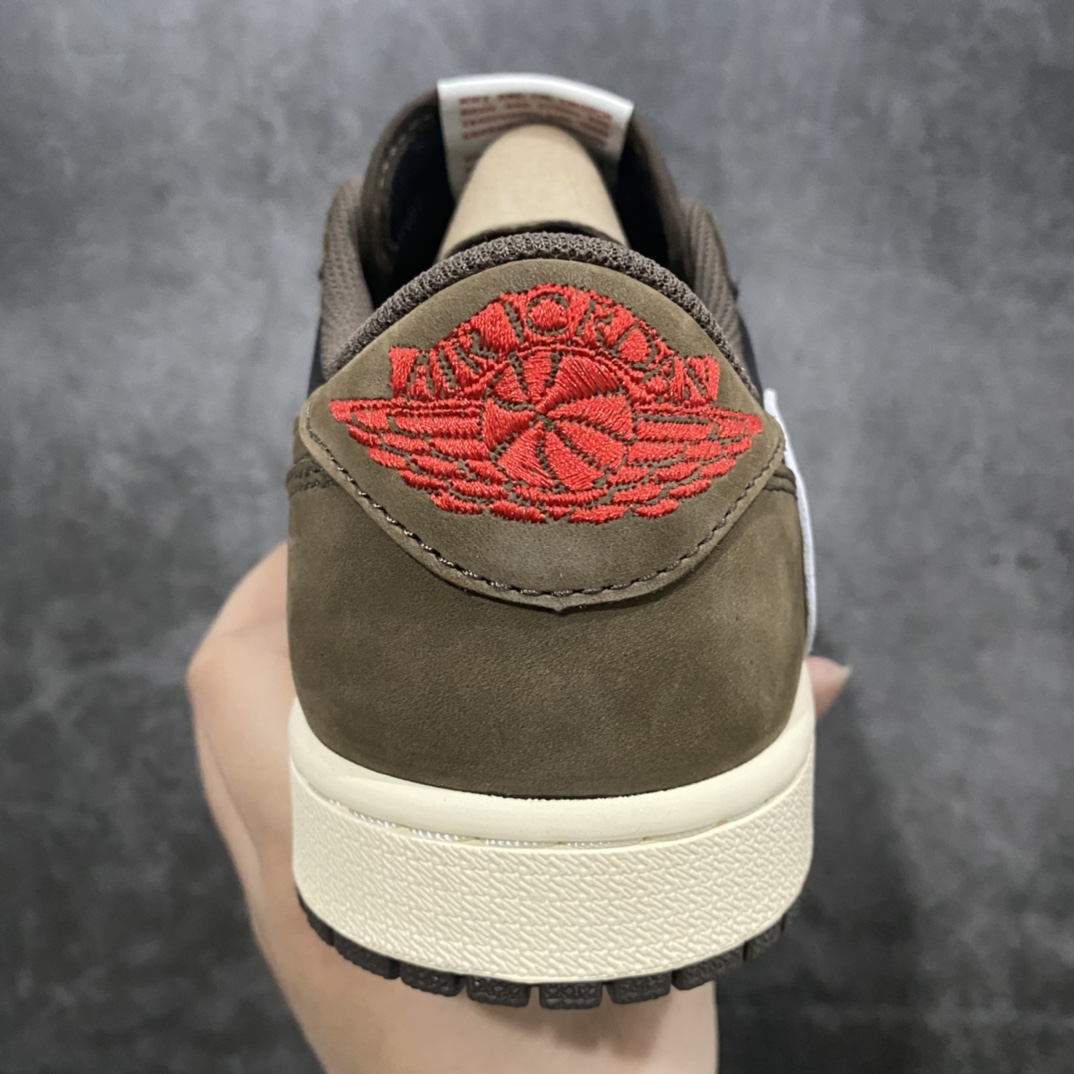 图片[2]-【PK纯原】 Air Jordan 1 x Travis ScottnAJ1 x TS联名黑棕倒钩一代CQ4277-001n市场各大代号纯原版本中最推荐版本n原厂皮料无色差 细节多次校对 高端零售不翻车n针车效果同步原鞋 刺绣拉到原厂定做n原楦原纸板开发 后跟弧度收口自然不对折极致一眼正品既视感 进口玻璃冲刀皮料裁剪零毛边承诺百分百一致原鞋 鞋面清洁度最高 QC检验标准 控制溢胶 鞋盒、防尘纸 配件鞋带 均采购来自原厂 尺码：36-47.5-莆田鞋批发中心