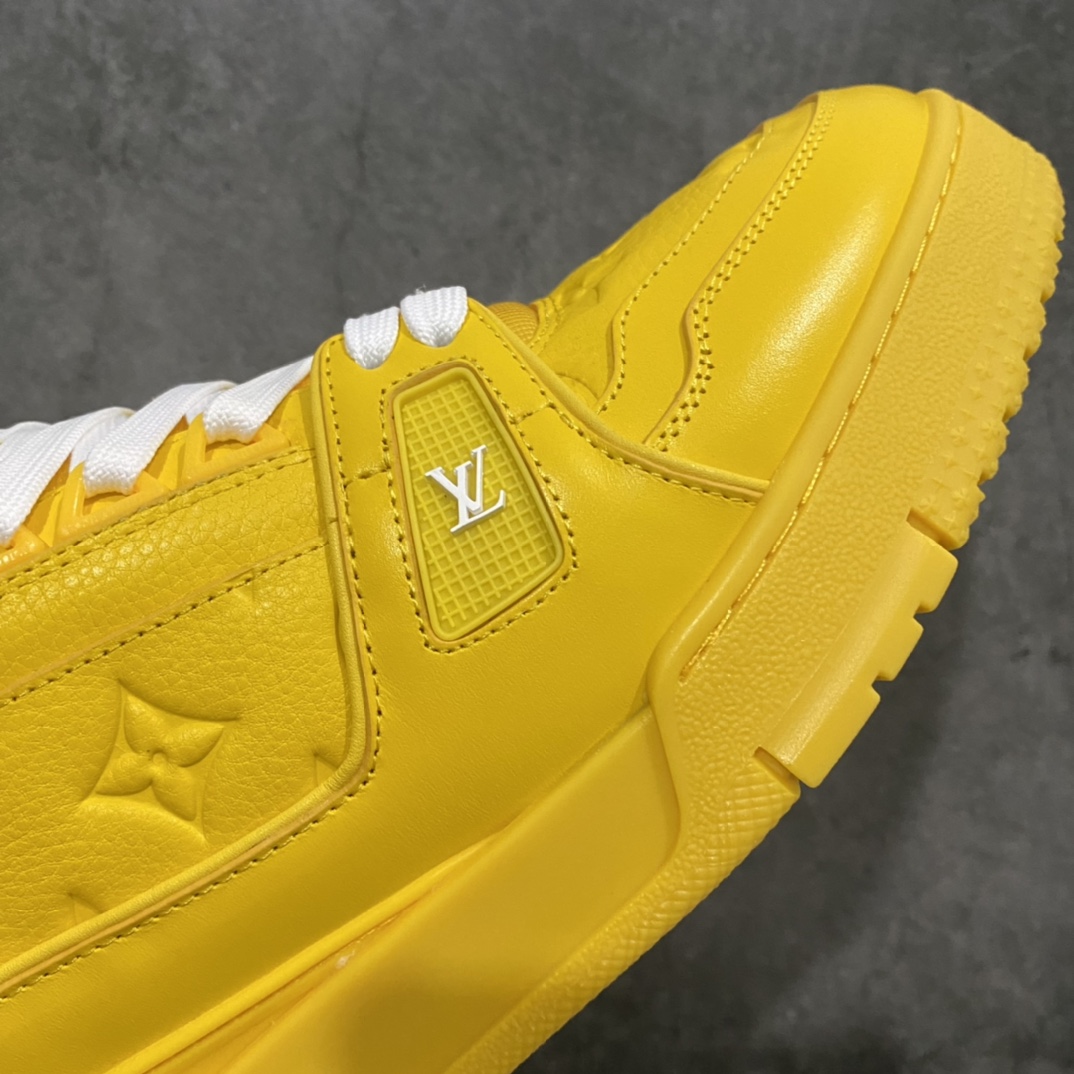 [Top-grade non-adhesive version] LV Trainer series high-end luxury sports shoes, super handsome yellow new model, available on the same day