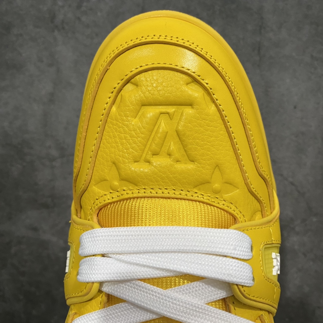 [Top-grade non-adhesive version] LV Trainer series high-end luxury sports shoes, super handsome yellow new model, available on the same day