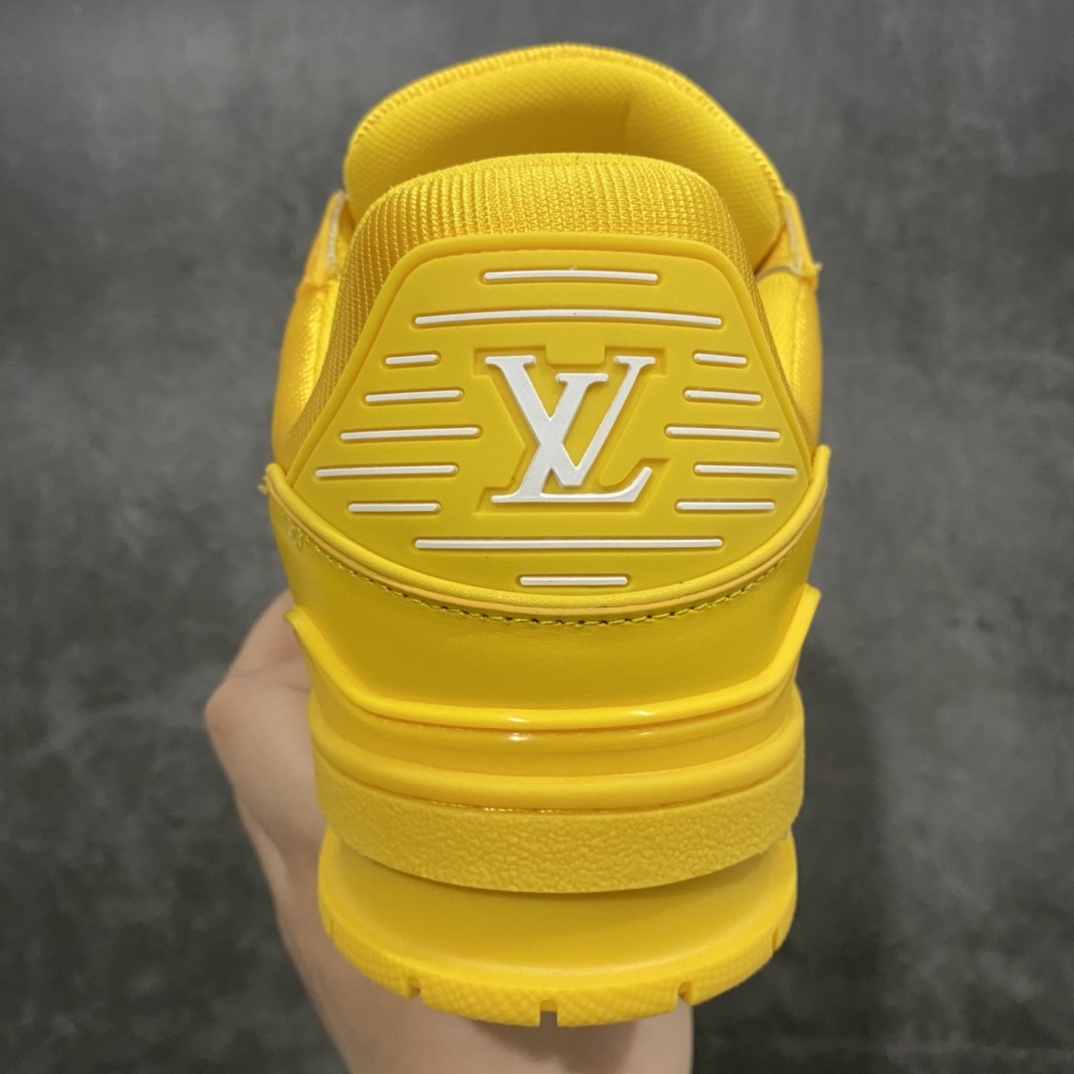 [Top-grade non-adhesive version] LV Trainer series high-end luxury sports shoes, super handsome yellow new model, available on the same day