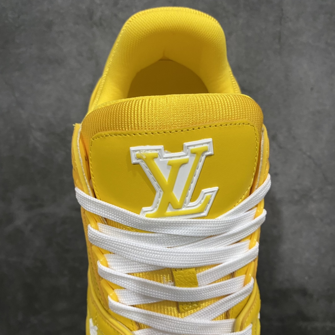 [Top-grade non-adhesive version] LV Trainer series high-end luxury sports shoes, super handsome yellow new model, available on the same day