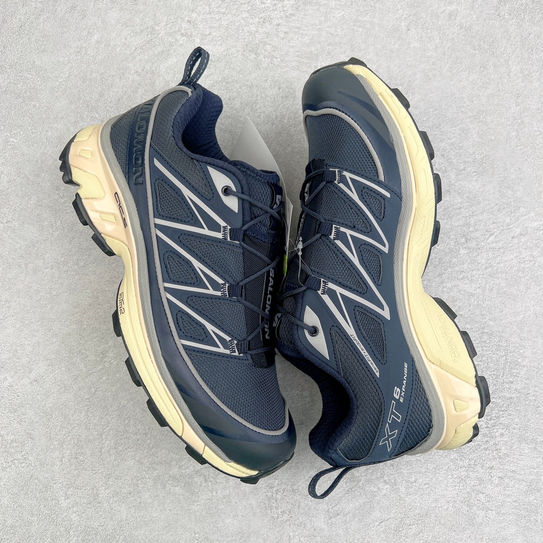 图片[3]-＃绿X/GX 纯原福利 Salomon XT-6 萨洛蒙复古潮流户外机能登山跑鞋 纯原外贸平台特供订单 耗时半年巨作 全套原纸板楦头开发 原厂特供网布配套加持 确保原汁原味 完美呈现版型 原档数据独家私模五层组合大底 男女鞋同步官方开发至46.5 原装Ortholite轻量化鞋垫 中底布带钢印编号 原厂TPU锁扣 进口港宝加持 后跟自然饱满 还原公司包裹性 鞋面以“锯齿”状的包裹系统呈现 在基色底之下加入了各种色点缀 将公司的最新技术和时尚前卫的造型融入耐用的长跑款式中 鞋面由 TPU 薄膜制成 并焊接在高耐磨网眼上 使其既时尚又坚固 由 ACS底盘支撑 可增强稳定性和支撑力 以及由橡胶凸耳 Contragrip外底覆盖的 EVA 缓冲中底 旨在应对崎岖的地形 鞋舌上的彩色Salomon 标签、Quicklace 系统以及鞋头、鞋舌和鞋跟上的附加品牌使细节更加完美 让穿着者可以轻松驾驭户外与通勤下的任何运动生活场景 无缝鞋身户外随意纵横 颜值与脚感兼备 出街通勤 绝对非常吸睛 你值得拥有 尺码：36 36.5 37.5 38 38.5 39 40 40.5 41 42 42.5 43 44 44.5 45 46 46.5 注意：偏小1码-选品中心