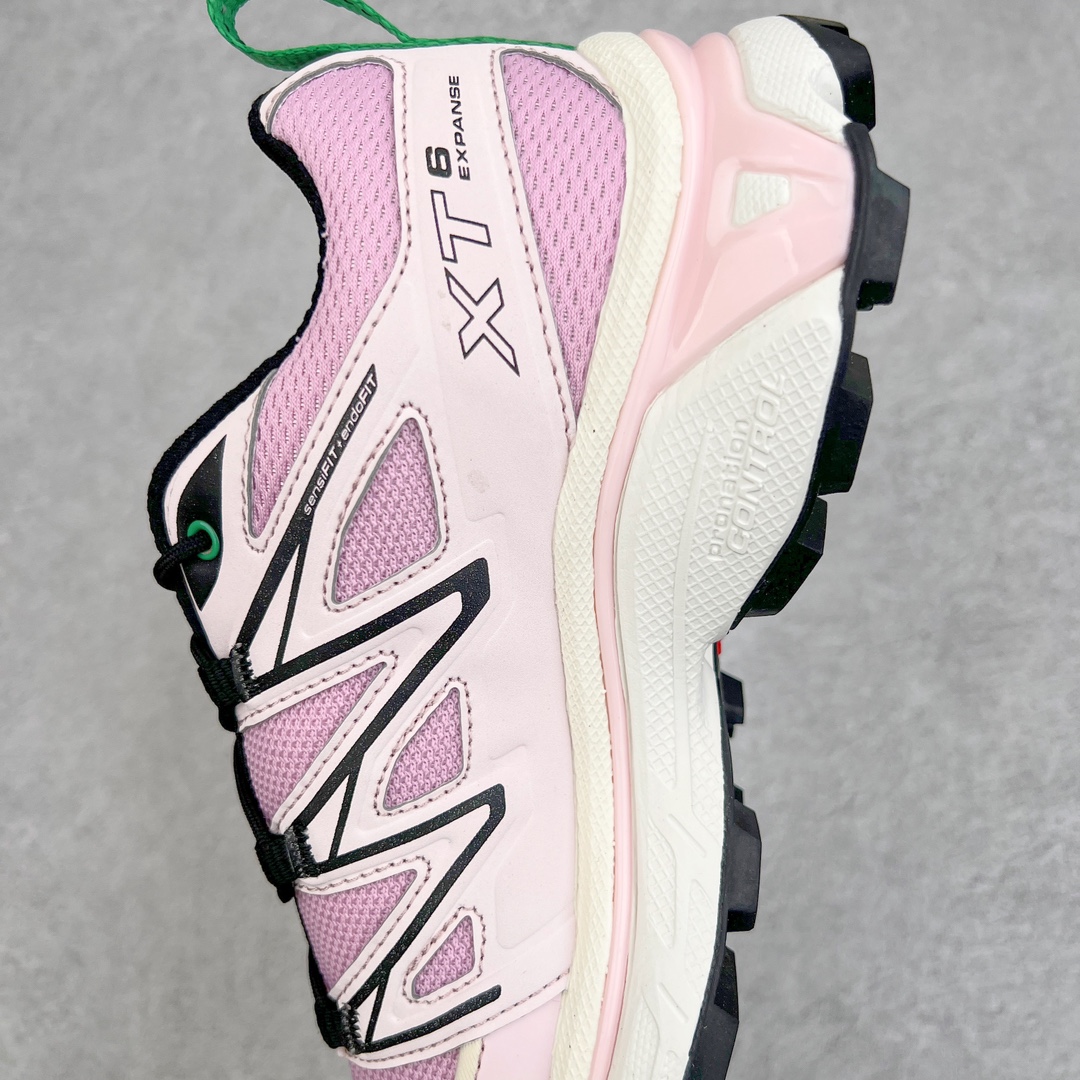 图片[7]-＃绿X/GX 纯原福利 Salomon XT-6 萨洛蒙复古潮流户外机能登山跑鞋 纯原外贸平台特供订单 耗时半年巨作 全套原纸板楦头开发 原厂特供网布配套加持 确保原汁原味 完美呈现版型 原档数据独家私模五层组合大底 男女鞋同步官方开发至46.5 原装Ortholite轻量化鞋垫 中底布带钢印编号 原厂TPU锁扣 进口港宝加持 后跟自然饱满 还原公司包裹性 鞋面以“锯齿”状的包裹系统呈现 在基色底之下加入了各种色点缀 将公司的最新技术和时尚前卫的造型融入耐用的长跑款式中 鞋面由 TPU 薄膜制成 并焊接在高耐磨网眼上 使其既时尚又坚固 由 ACS底盘支撑 可增强稳定性和支撑力 以及由橡胶凸耳 Contragrip外底覆盖的 EVA 缓冲中底 旨在应对崎岖的地形 鞋舌上的彩色Salomon 标签、Quicklace 系统以及鞋头、鞋舌和鞋跟上的附加品牌使细节更加完美 让穿着者可以轻松驾驭户外与通勤下的任何运动生活场景 无缝鞋身户外随意纵横 颜值与脚感兼备 出街通勤 绝对非常吸睛 你值得拥有 尺码：36 36.5 37.5 38 38.5 39 40 40.5 41 42 42.5 43 44 44.5 45 46 46.5 注意：偏小1码-选品中心