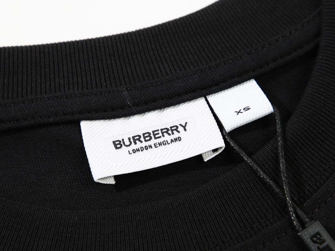 170 BURBERRY/巴宝莉限定LOGO牙刷繡短袖T恤兔