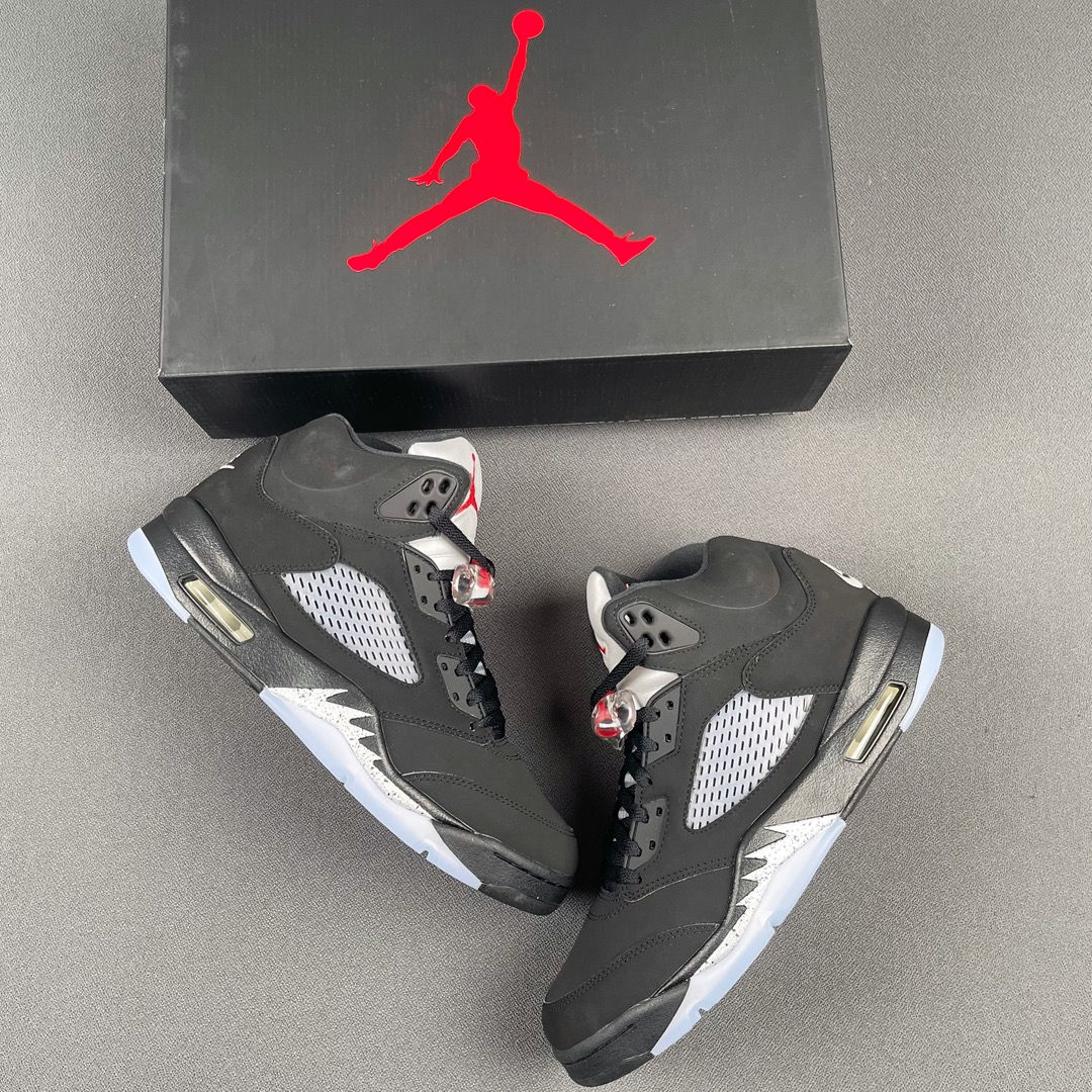 AJ5黑银尺码:40.5-47.5总裁y3版出品-AirJordan5OGMetallicBlackAJ