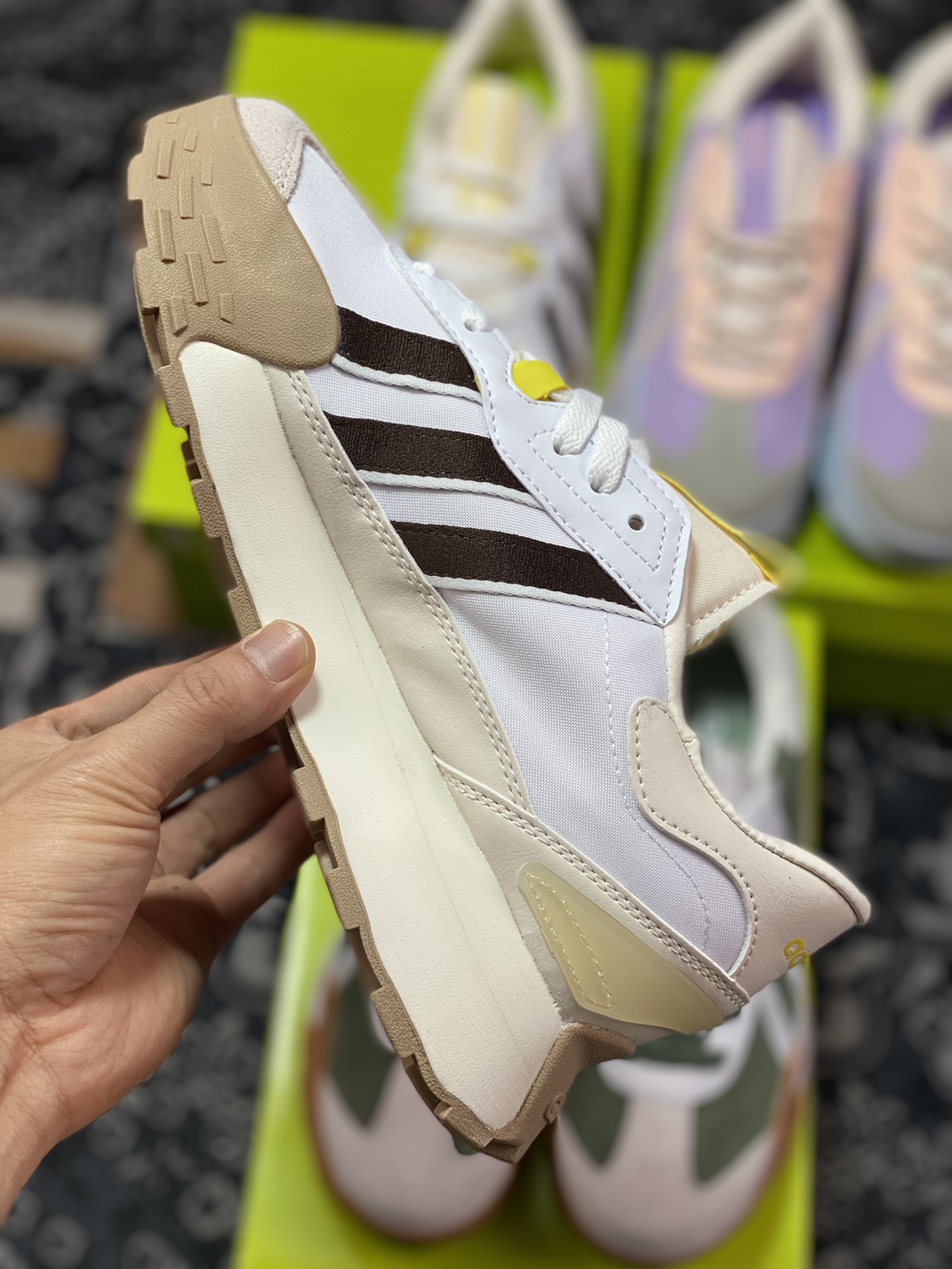 Adidas Neo Futro Mixr white gray brown retro sports and casual running shoes IF8366