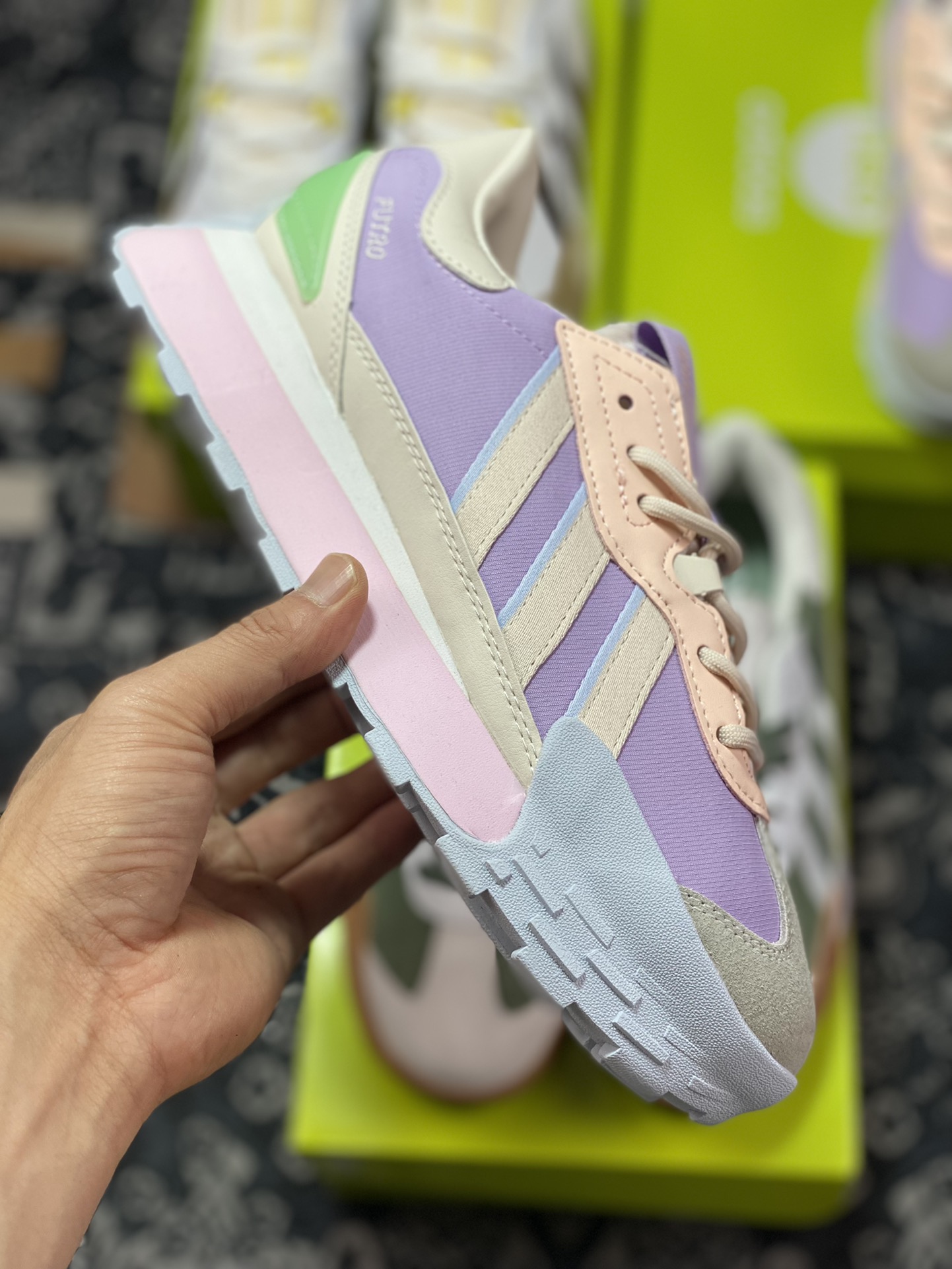 Adidas Neo Futro Mixr light purple pink retro sports and casual running shoes IF5142