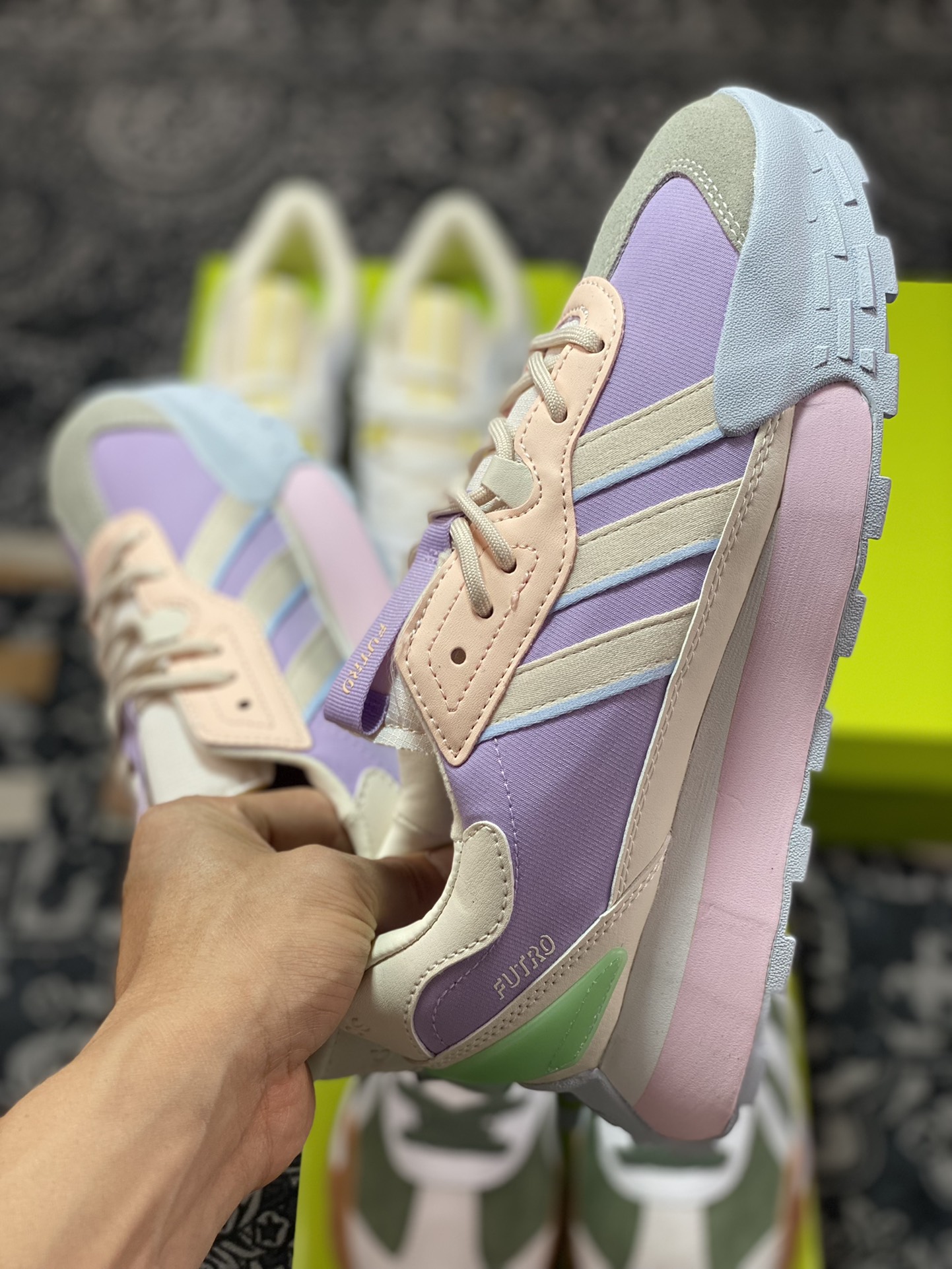 Adidas Neo Futro Mixr light purple pink retro sports and casual running shoes IF5142