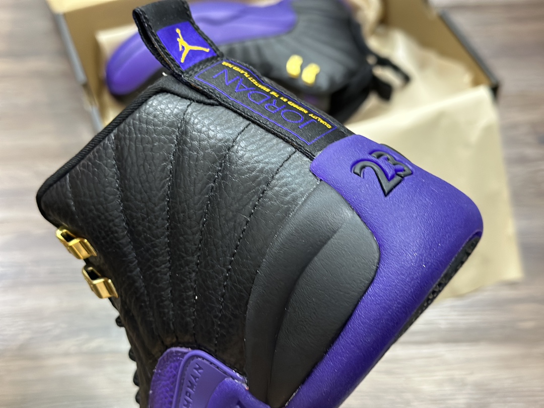 420 Air Jordan 12 Black/Field Purple-Metallic Gold-Taxi 黑紫 CT8013-057